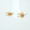 14Kt Yellow Gold & 2/3 Ctw Natural Diamond Screwback Earrings