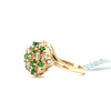 0.25 Ct Tsavorite Garnet & 0.20 Ctw Natural Diamond Ring in 14Kt Yellow Gold