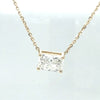 2 Ctw Radiant Cut LAB Diamond Necklace in Your Choice of 14kt Yellow or White Gold