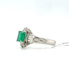 1.21 Ct Emerald & 0.48 Ctw Natural Diamond Ring in Platinum