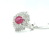 1.36 Ct Pink Sapphire & 0.80 Ctw Natural Diamond Ring in Platinum