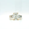 3.56 Ctw LAB Diamond Radiant Cut Ring in 14Kt Yellow Gold