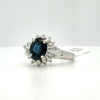 1.49 Ct Sapphire & Natural Diamond Ring in Platinum
