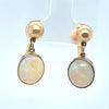 Vintage 3 Ctw Opal Screwback Earrings in 14Kt Yellow Gold