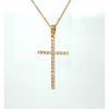 Natural Diamond Cross 0.32 Ctw In Your Choice of 14Kt Yellow or White Gold