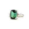 5.49 Ct Tourmaline & Natural Diamond Ring in Platinum