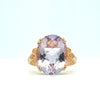5 Ct Amethyst Ring In 14Kt Rose Gold