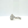 1/2 Ctw Natural Pear Shaped Diamond Ring In 14Kt White Gold