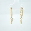 10Kt Yellow Butterfly Hoop Earrings