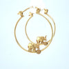 14Kt Yellow Gold Elephant Thin Hoop Earrings