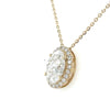 3.41 Ctw LAB Diamond Necklace In 14Kt Yellow Gold