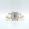2.65 Ctw LAB Diamond 3 Stone Ring In 14Kt Yellow Gold