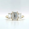 2.65 Ctw LAB Diamond 3 Stone Ring In 14Kt Yellow Gold