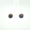 14Kt Yellow Gold & Dyed Pearl Stud Earrings
