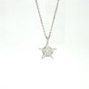 1/4 Ctw LAB Diamond Star Pendant & Chain In Your Choice of 14Kt Yellow or White Gold