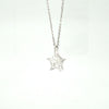 1/4 Ctw LAB Diamond Star Pendant & Chain In Your Choice of 14Kt Yellow or White Gold