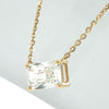 2 Ctw Radiant Cut LAB Diamond Necklace in Your Choice of 14kt Yellow or White Gold