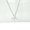 1 Ctw LAB 3 Stone Necklace in Your Choice of 14kt Yellow or White Gold