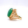 Large Jade & 14Kt Yellow Gold Ring
