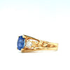 1.5 Ct Sapphire Ring With Natural Diamond Accents in 14Kt Yellow Gold