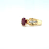 1.5 Ctw Natural Ruby& Natural Diamond Ring in 14Kt Yellow Gold