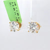 6 Ctw LAB Diamond Stud Screwback Earrings In 14Kt Yellow Gold