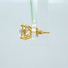 5 Ctw LAB Diamond Stud Screwback Earrings In 14Kt Yellow Gold