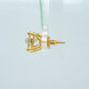 5 Ctw LAB Diamond Stud Screwback Earrings In 14Kt Yellow Gold