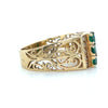 Estate Emerald & Diamond Ring in 14kt Gold size 5.25
