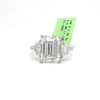 5 Ct Lab Diamond Ring Featuring a 4 ct Emerald Cut Diamond In 14Kt Yellow Or White Gold