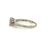 Vintage .60 CT Solitaire Diamond Ring In 14Kt White Gold