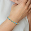 14k Blue Topaz 7 Inches Bracelet