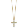 1 Carat Diamond Cross With 18 inch Necklace In 14K Gold